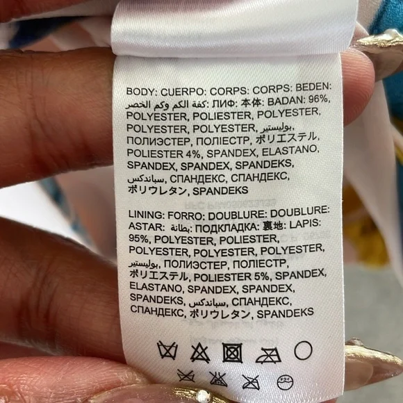 Bebe Colorful Floral Blazer Woman’s size 8 - Picture 4 of 10